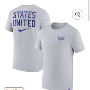 Nike Gray and Blue States United Men's Short Sleeve Tee
